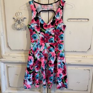 NWOT neon floral dress